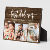 Bester Vater je Holz - Foto Collage des Vaters Fotoplatte (Seite)