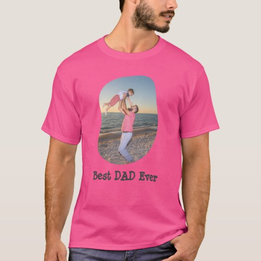 Bester VATER je Ihr Foto hochladen T-Shirt (Vorderseite)