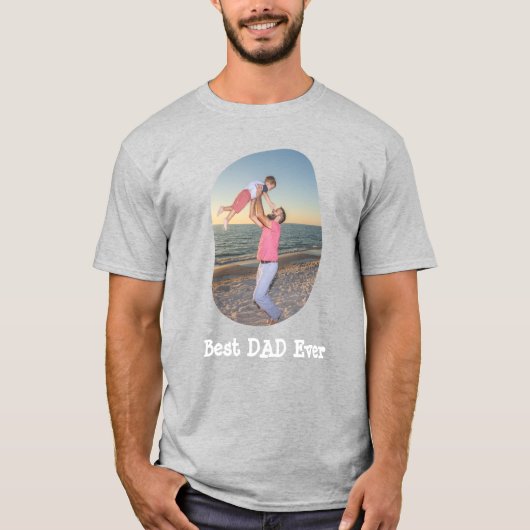 Bester VATER je Ihr Foto hochladen T-Shirt (Vorderseite)