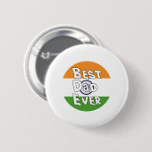 Bester Vater je Indische Flagge Button (Vorne & Hinten)