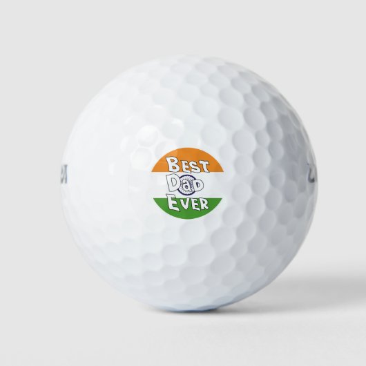 Bester Vater je Indische Flagge Golfball (Vorderseite)