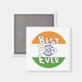 Bester Vater je Indische Flagge Magnet (Vorderseite/Rückseite)
