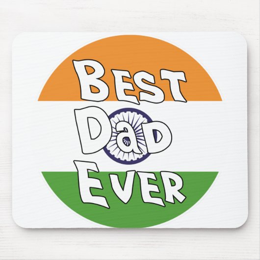 Bester Vater je Indische Flagge Mousepad (Vorne)