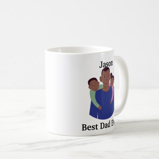 Bester Vater je individuell Kaffeetasse (VorderseiteRechts)