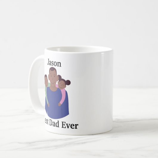 Bester Vater je individuell Kaffeetasse (Vorderseite Links)