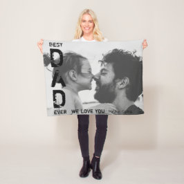 Bester Vater je Individuelle Name Foto Cooler Vate Fleecedecke