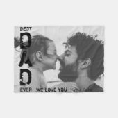 Bester Vater je Individuelle Name Foto Cooler Vate Fleecedecke (Vorderseite (Horizontal))