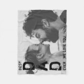 Bester Vater je Individuelle Name Foto Cooler Vate Fleecedecke (Vorderseite)