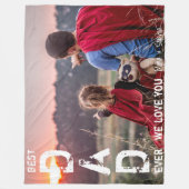 Bester Vater je Individuelle Name Foto Cooler Vate Fleecedecke (Vorderseite)