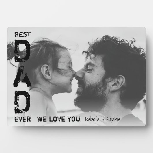 Bester Vater je Individuelle Name Foto Cooler Vate Fotoplatte (Vorderseite)