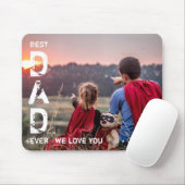 Bester Vater je Individuelle Name Foto Cooler Vate Mousepad (Mit Mouse)