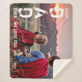Bester Vater je Individuelle Name Foto Cooler Vate Sherpadecke (Vorderseite)
