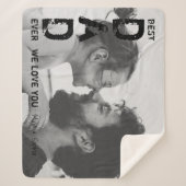 Bester Vater je Individuelle Name Foto Cooler Vate Sherpadecke (Vorderseite)