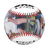 Bester Vater je Individuelle Name Modernes 2 Foto Baseball (Vorderseite)