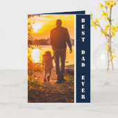 Bester Vater je individuelles Foto Vatertag Gesche Karte (Gelbe Blume)