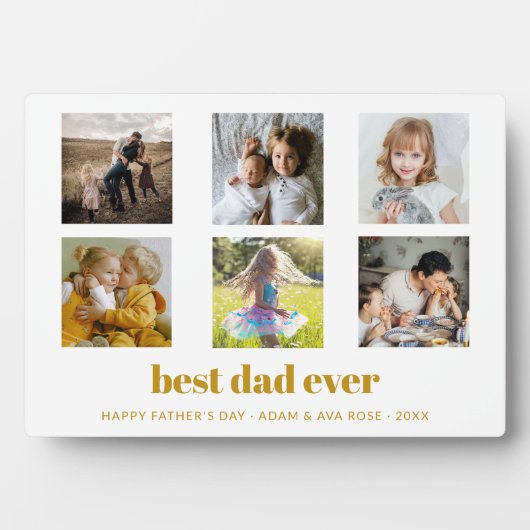 Bester Vater je, individuelles Vatertag-Foto Fotoplatte (Vorderseite)