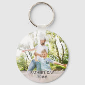 Bester Vater je individuelles Vatertag Foto Schlüsselanhänger (Rückseite)