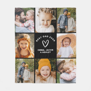 Bester Vater je Instagram Vatertag FotoCollage Fleecedecke