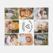 Bester Vater je Instagram Vatertag FotoCollage Fleecedecke (Vorderseite (Horizontal))