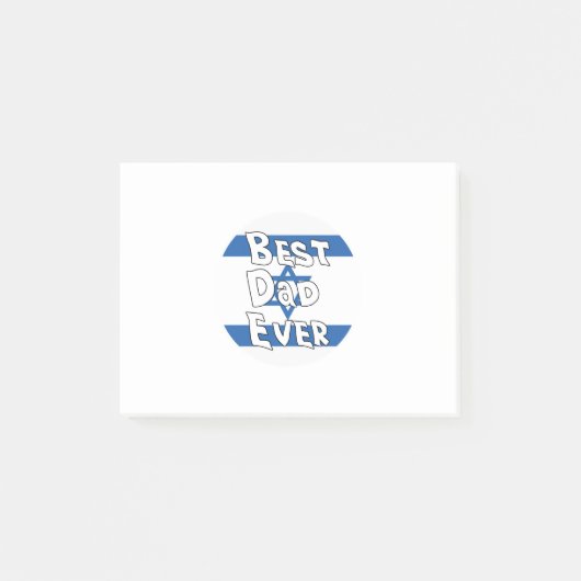 Bester Vater je Israel Flagge Post-it Klebezettel (Vorderseite)