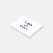 Bester Vater je Israel Flagge Post-it Klebezettel (angewinkelt)