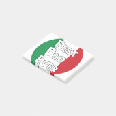 Bester Vater je Italienische Flagge Post-it Klebezettel (angewinkelt)