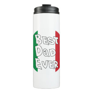 Bester Vater je Italienische Flagge Thermosbecher