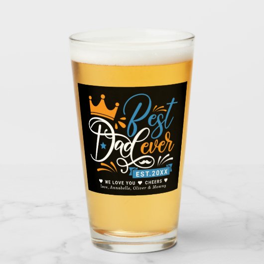 Bester Vater je Jahr der Typografie Glas (Vorne (Gefüllt))