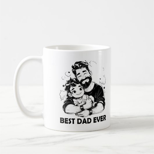 Bester Vater je Kaffee - Funny & Heartwärming Kaffeetasse (Links)