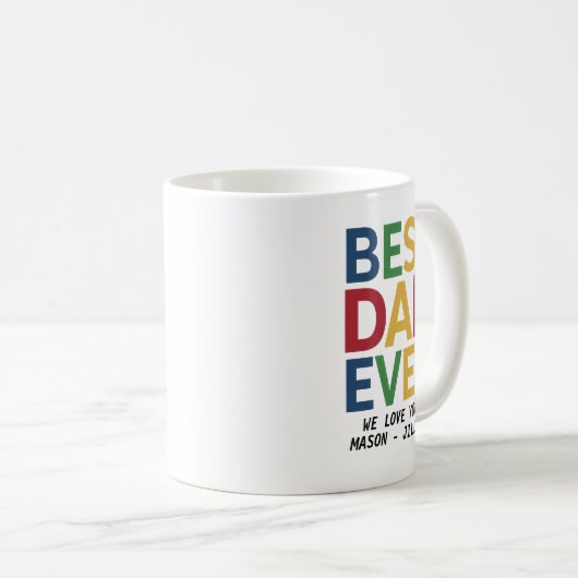 Bester Vater je Kaffee - Funny & Heartwärming Kaffeetasse (VorderseiteRechts)