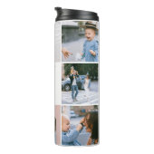 Bester Vater je Kalligrafie FotoCollage Thermosbecher (Nach rechts gedreht)