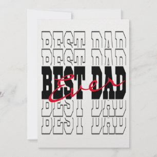 Bester Vater je Karte, Personalisierter Vatertag Einladung