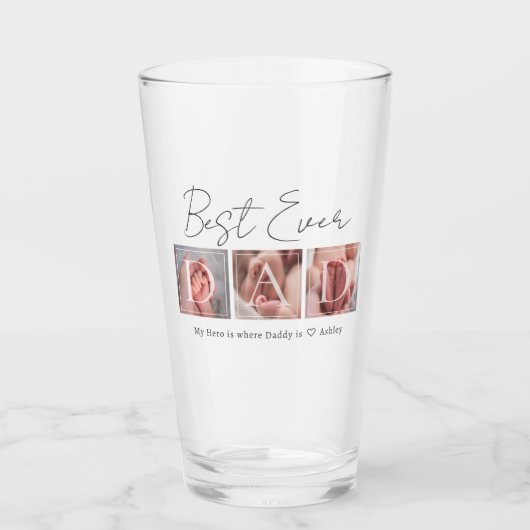 Bester Vater je Keepake Multi-Foto-Glas Glas (Vorderseite)
