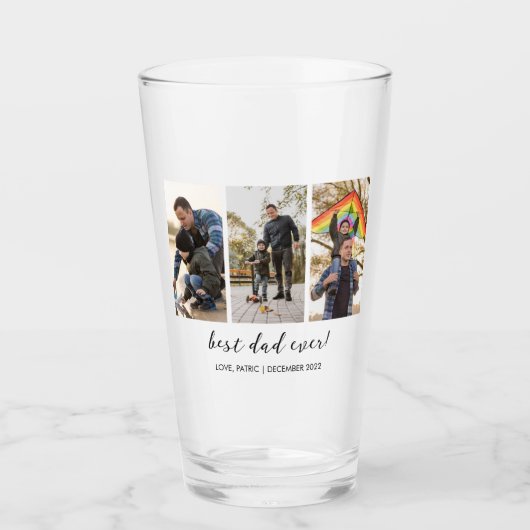 Bester Vater je Keepake Multi-Foto-Glas Glas (Vorderseite)