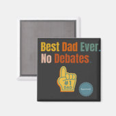 Bester Vater je. Keine Aussprache. Anführungsmagne Magnet (Vorderseite/Rückseite)