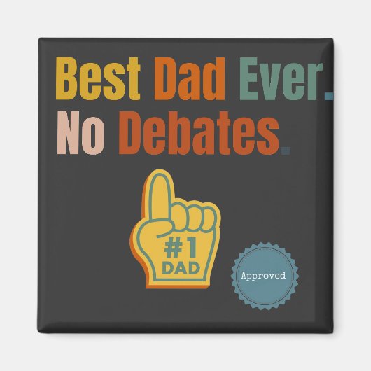 Bester Vater je. Keine Aussprache. Anführungsmagne Magnet (Vorne)