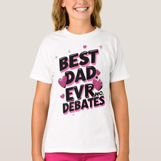 Bester Vater je. Keine Debatten. Sonniger Vater T-Shirt (Vorderseite)