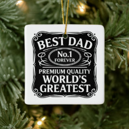 Bester Vater je Keramikornament