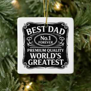 Bester Vater je Keramikornament