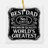 Bester Vater je Keramikornament (Vorderseite)