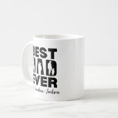 Bester Vater je Kid Silhouette Personalisiert Kaffeetasse (Vorderseite Links)
