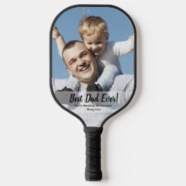 Bester Vater je Kind benutzerdefinierter Foto Pickleball Schläger