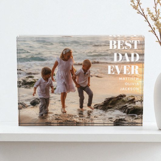 Bester Vater je Kind ernennt modernen, benutzerdef Fotoblock