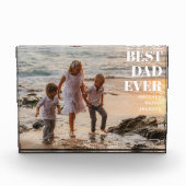 Bester Vater je Kind ernennt modernen, benutzerdef Fotoblock (Vorderseite)