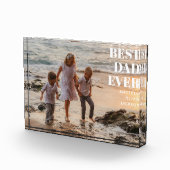 Bester Vater je Kind ernennt modernen, benutzerdef Fotoblock (Rechts)