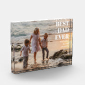 Bester Vater je Kind ernennt modernen, benutzerdef Fotoblock (Links)