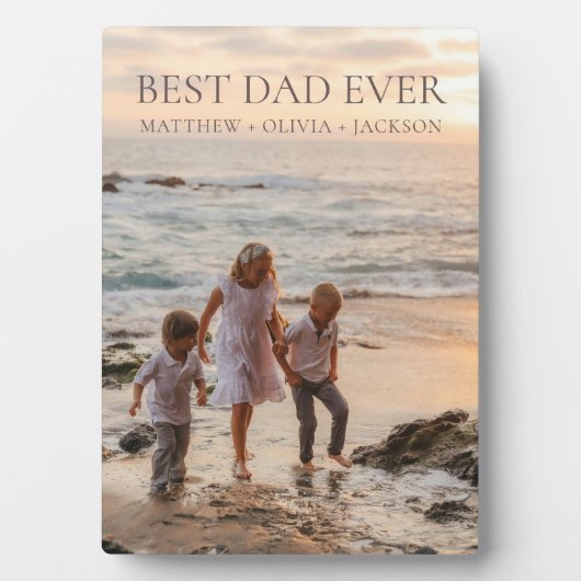 Bester Vater je Kind ernennt Personalisiertes mode Fotoplatte (Vorderseite)