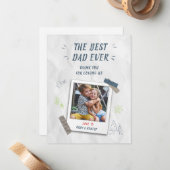 Bester Vater je Kind Foto kundenspezifisch Mitteilungskarte (Vorderseite/Rückseite Beispiel)