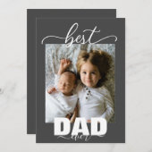 Bester VATER je Kind Foto Vatertag Einladung (Vorne/Hinten)