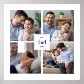 Bester Vater je Kind FotoCollage Print Poster (Vorne)